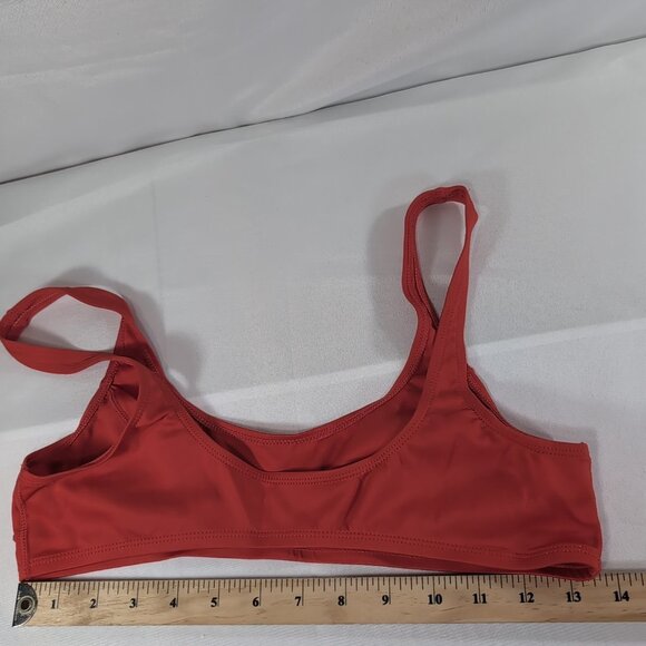 Kendall + Kylie Red Bikini Top M Medium Swim Bathing Beach Suit Pool - Picture 5 of 6